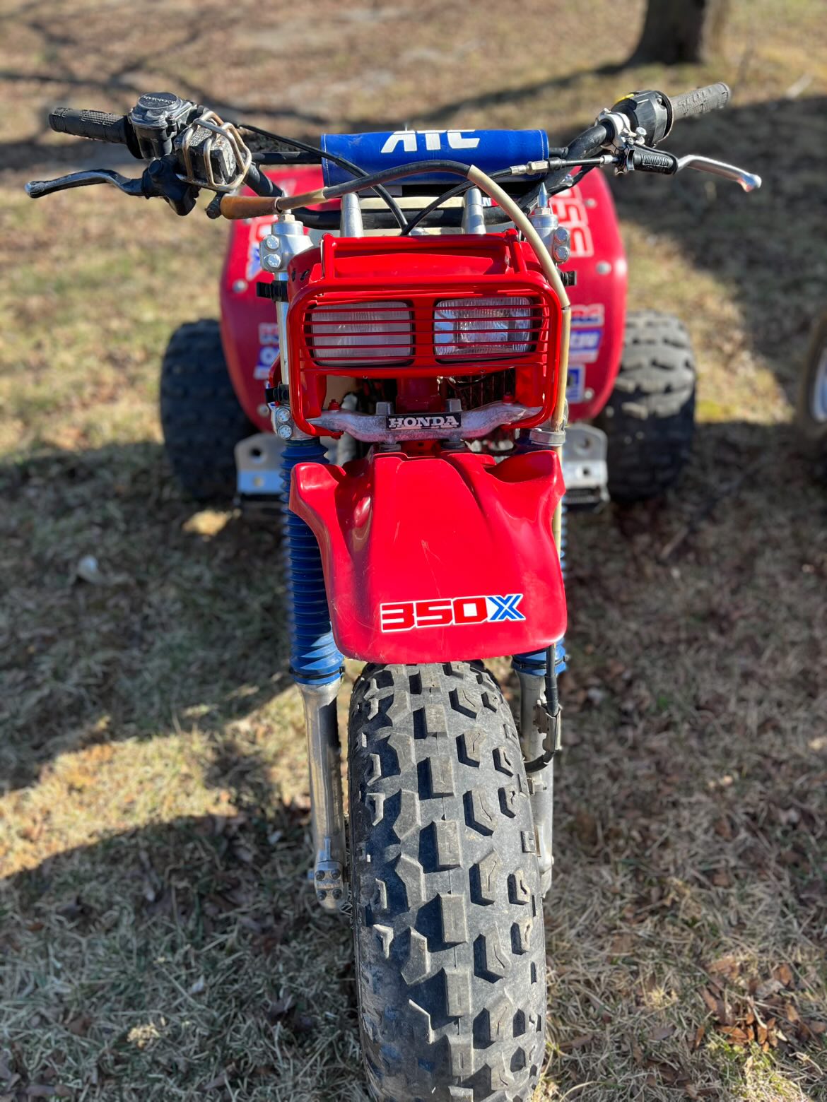 1985-1986 Honda ATC350X Headlight guard With Cross guards.